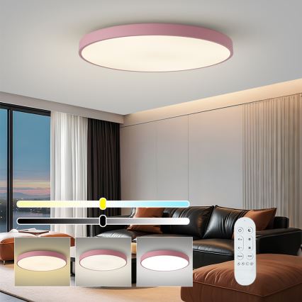 Brilagi - Luminária LED dimerizável POOL SMART LED/128W/230V Ø 100 cm 3000-6000K Wi-Fi Tuya + controlo remoto rosa