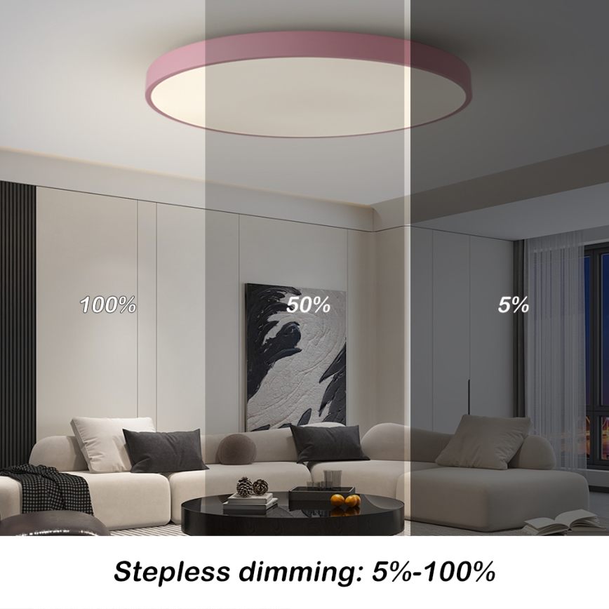 Brilagi - Luminária LED dimerizável POOL SMART LED/128W/230V Ø 100 cm 3000-6000K Wi-Fi Tuya + controlo remoto rosa