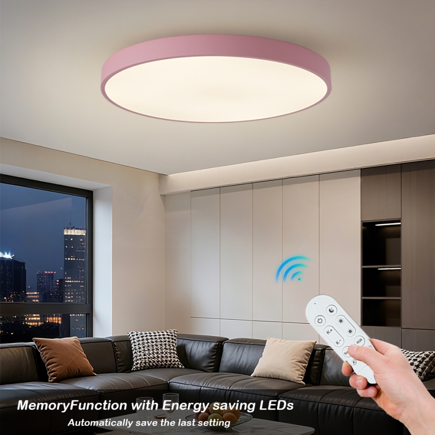 Brilagi - Luminária LED dimerizável POOL SMART LED/128W/230V Ø 100 cm 3000-6000K Wi-Fi Tuya + controlo remoto rosa