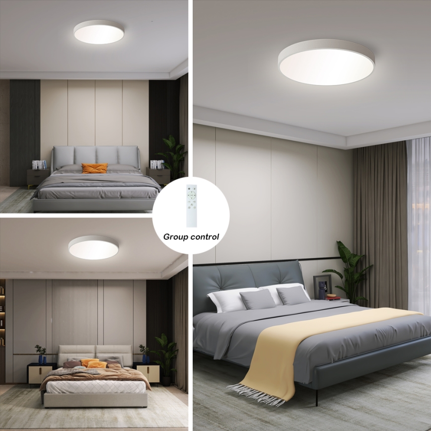 Brilagi - Luminária de teto LED dimerizável POOL SMART LED/48W/230V 40 cm 3000-6000K Wi-Fi Tuya + comando à distância branco