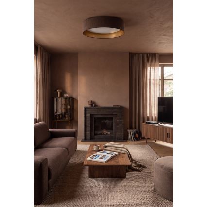 Brilagi - Candeeiro de tecto LED regulável VELVET SMARTIX LED/24 W/230 V 3000–6000 K Ø 45 cm castanho/dourado Wi‑Fi Tuya Beacon + controlo remoto