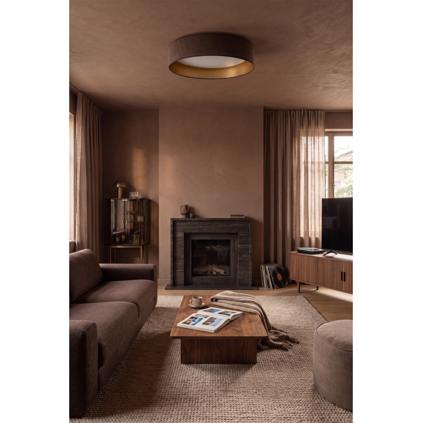Brilagi - Candeeiro de tecto LED regulável VELVET SMARTIX LED/24 W/230 V 3000–6000 K Ø 45 cm castanho/dourado Wi‑Fi Tuya Beacon + controlo remoto
