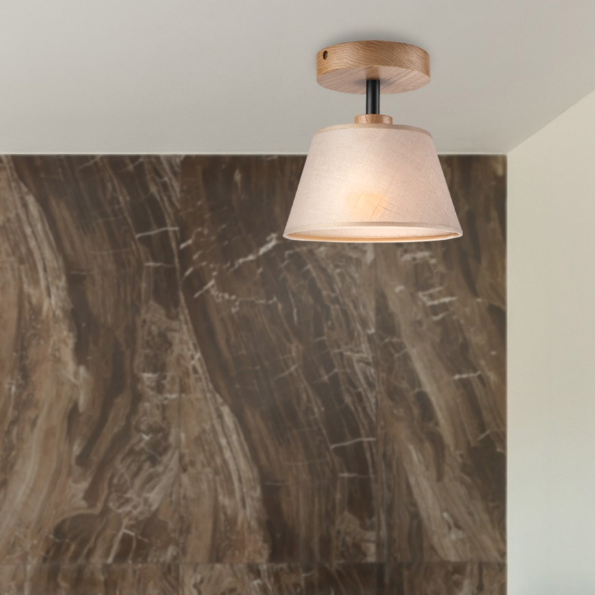 Brilagi - LED  Candeeiro integrado ANTHONY 1xE14/60W/230V carvalho/bege