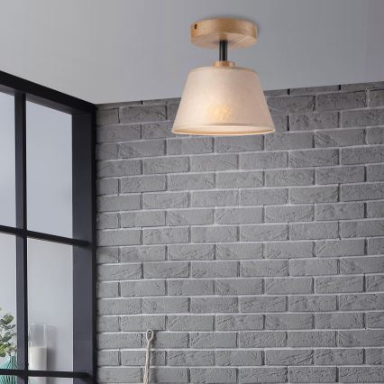 Brilagi - LED  Candeeiro integrado ANTHONY 1xE14/60W/230V carvalho/bege