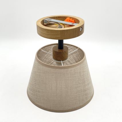 Brilagi - LED  Candeeiro integrado ANTHONY 1xE14/60W/230V carvalho/bege