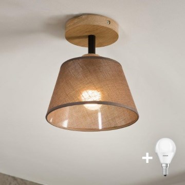 Brilagi - LED  Candeeiro integrado ANTHONY 1xE14/60W/230V carvalho/castanho