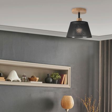 Brilagi - LED  Candeeiro integrado ANTHONY 1xE14/60W/230V carvalho/preto