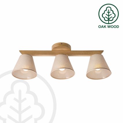 Brilagi - LED  Candeeiro integrado ANTHONY 3xE14/40W/230V carvalho/bege