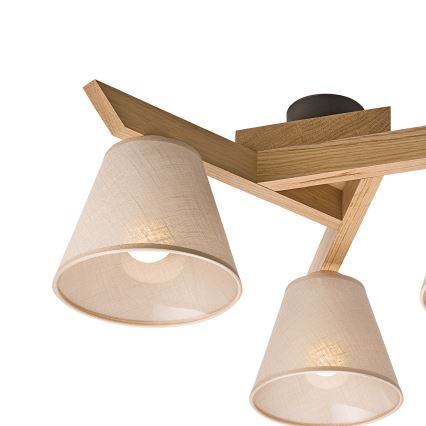 Brilagi - LED  Candeeiro integrado ANTHONY 3xE14/40W/230V carvalho/bege