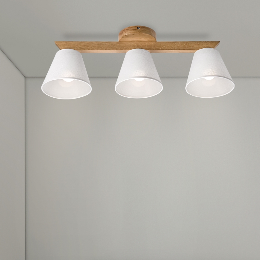 Brilagi - LED  Candeeiro integrado ANTHONY 3xE14/40W/230V carvalho/branco