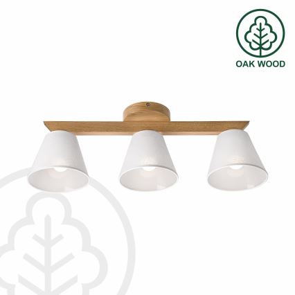 Brilagi - LED  Candeeiro integrado ANTHONY 3xE14/40W/230V carvalho/branco