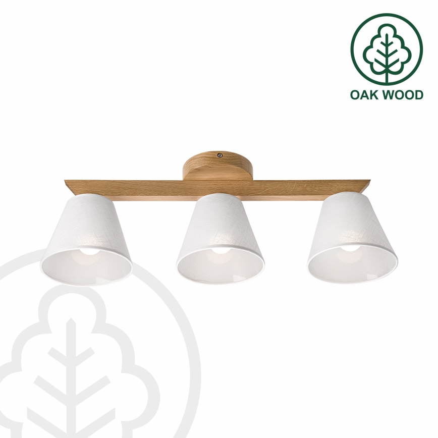 Brilagi - LED  Candeeiro integrado ANTHONY 3xE14/40W/230V carvalho/branco