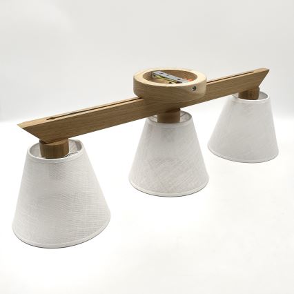 Brilagi - LED  Candeeiro integrado ANTHONY 3xE14/40W/230V carvalho/branco