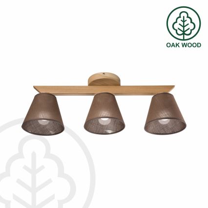 Brilagi - LED  Candeeiro integrado ANTHONY 3xE14/40W/230V carvalho/castanho