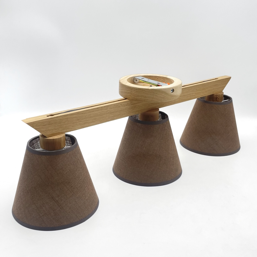 Brilagi - LED  Candeeiro integrado ANTHONY 3xE14/40W/230V carvalho/castanho