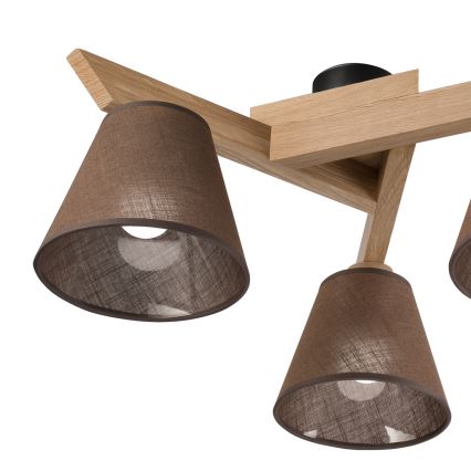 Brilagi - LED  Candeeiro integrado ANTHONY 3xE14/40W/230V carvalho/castanho