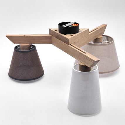 Brilagi - LED  Candeeiro integrado ANTHONY 3xE14/40W/230V carvalho