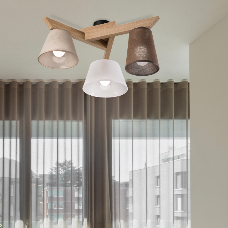 Brilagi - LED  Candeeiro integrado ANTHONY 3xE14/40W/230V carvalho