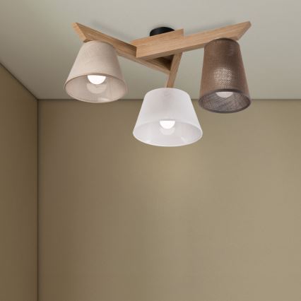 Brilagi - LED  Candeeiro integrado ANTHONY 3xE14/40W/230V carvalho