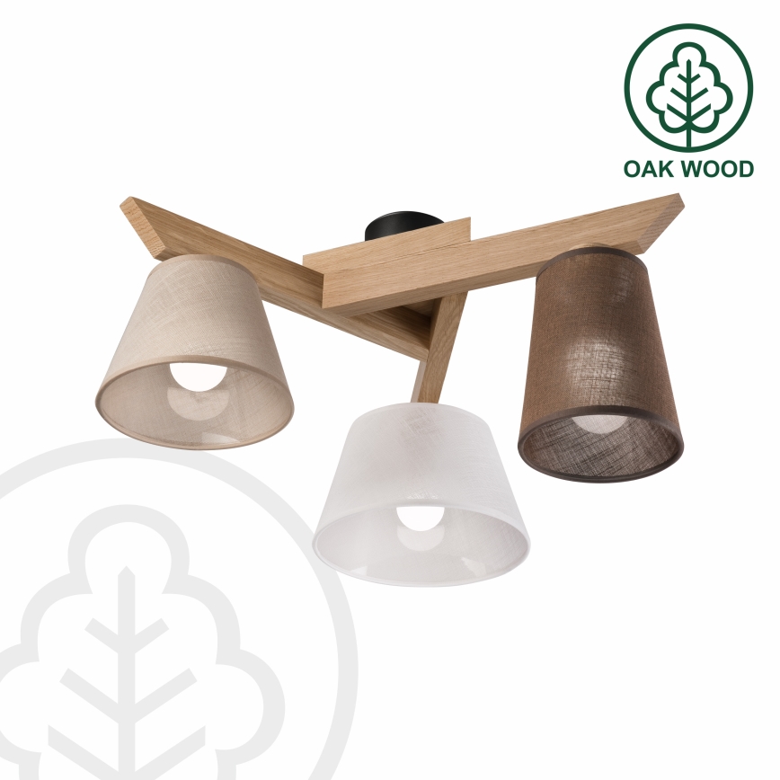 Brilagi - LED  Candeeiro integrado ANTHONY 3xE14/40W/230V carvalho