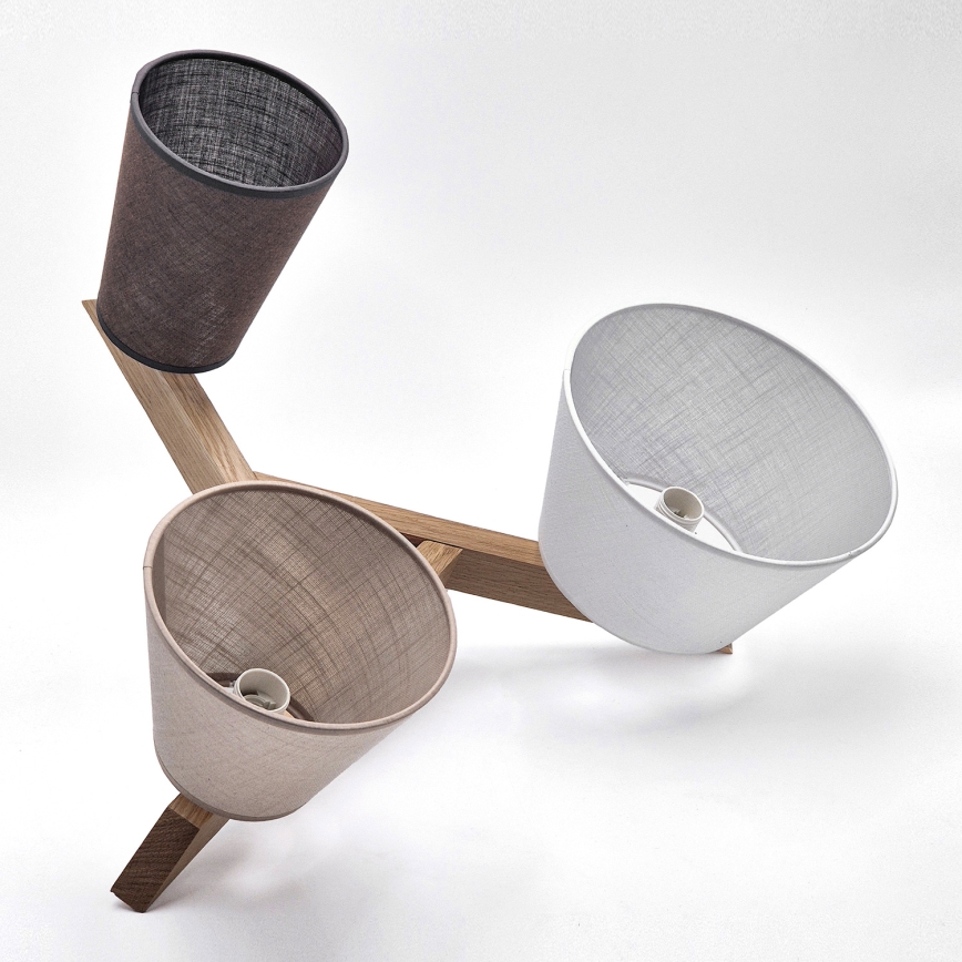 Brilagi - LED  Candeeiro integrado ANTHONY 3xE14/40W/230V carvalho