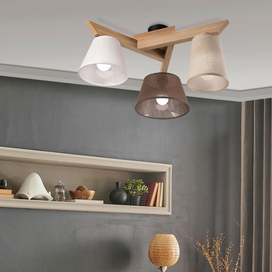 Brilagi - LED  Candeeiro integrado ANTHONY 3xE14/40W/230V carvalho