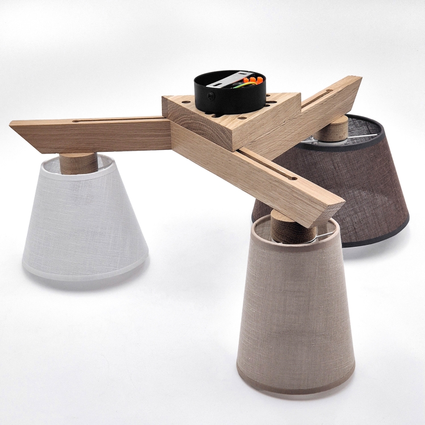 Brilagi - LED  Candeeiro integrado ANTHONY 3xE14/40W/230V carvalho