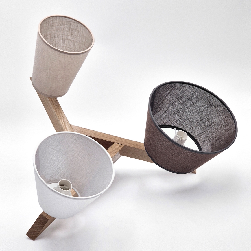 Brilagi - LED  Candeeiro integrado ANTHONY 3xE14/40W/230V carvalho