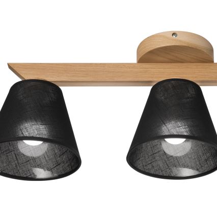 Brilagi - LED  Candeeiro integrado ANTHONY 3xE14/40W/230V carvalho/preto