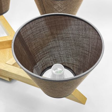 Brilagi - LED  Candeeiro integrado ANTHONY 5xE14/40W/230V carvalho/castanho