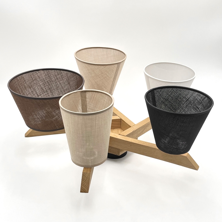 Brilagi - LED  Candeeiro integrado ANTHONY 5xE14/40W/230V carvalho