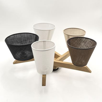 Brilagi - LED  Candeeiro integrado ANTHONY 5xE14/40W/230V carvalho