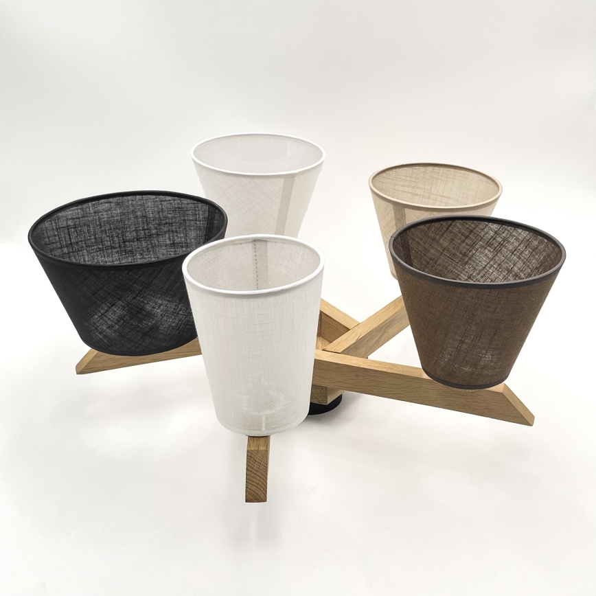 Brilagi - LED  Candeeiro integrado ANTHONY 5xE14/40W/230V carvalho