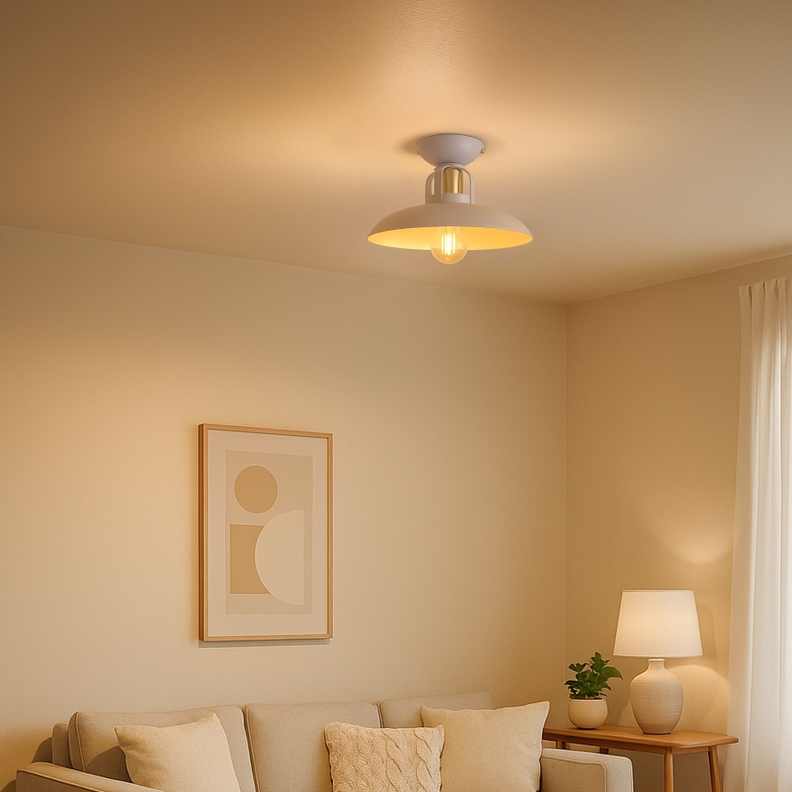 Brilagi - LED Candeeiro integrado FLAMENGO 1xE27/60W/230V bege