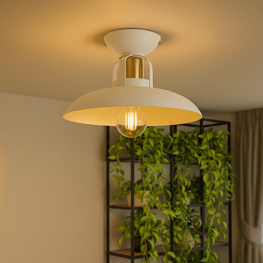 Brilagi - LED Candeeiro integrado FLAMENGO 1xE27/60W/230V branco