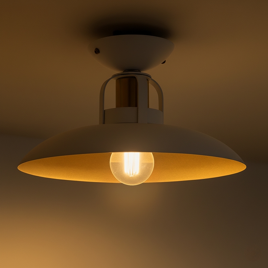 Brilagi - LED Candeeiro integrado FLAMENGO 1xE27/60W/230V branco