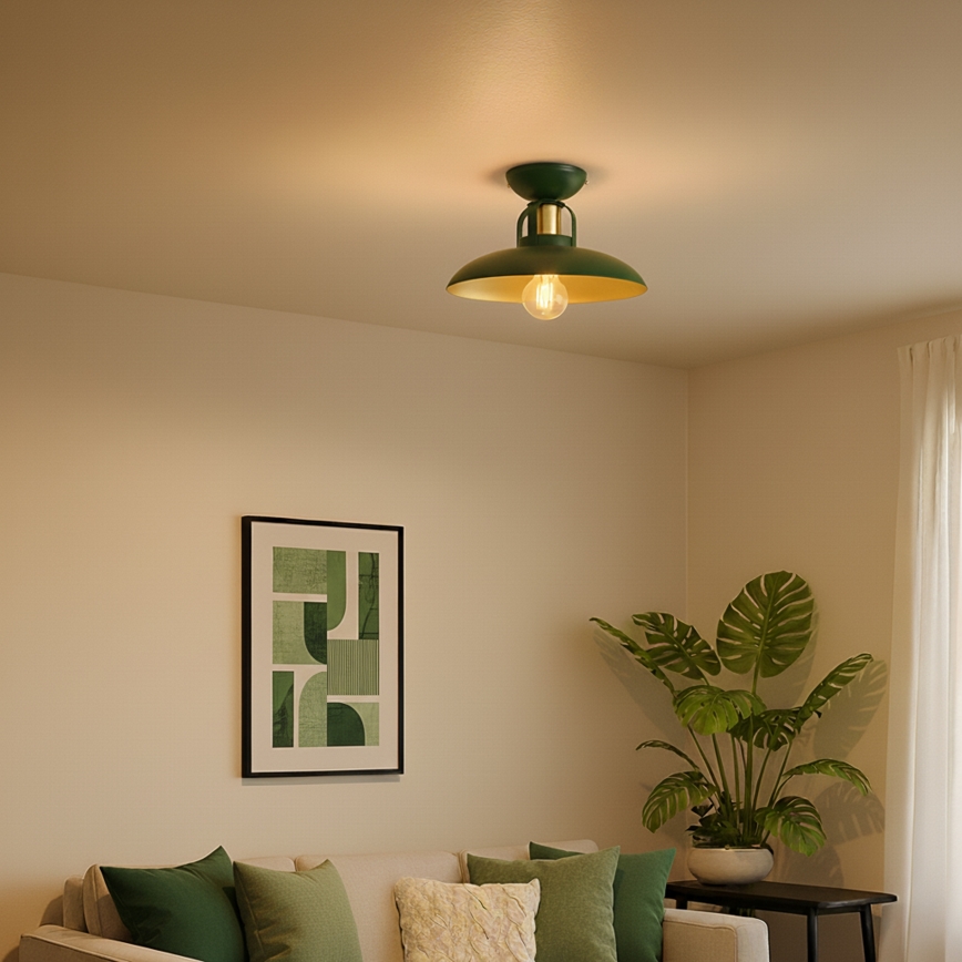 Brilagi - LED Candeeiro integrado FLAMENGO 1xE27/60W/230V verde