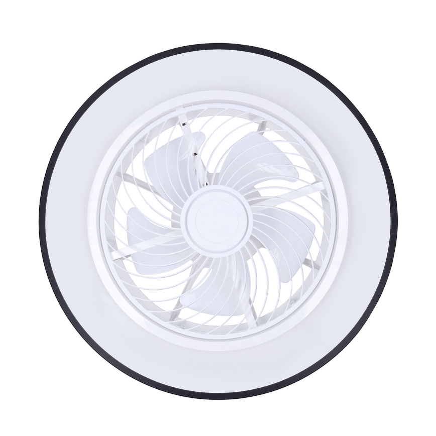 Brilagi - Candeeiro de teto LED dimerizável com ventilador LED/30W/230V 3000-6500K Ø 50 cm preto + controlo remoto