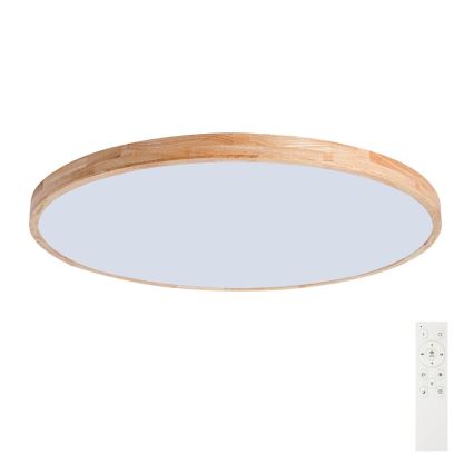 BRILAGI - Candeeiro de tecto LED dimerizável WOODLINE LED/128W/230V 3000-6000K carvalho Ø 100 cm + comando remoto