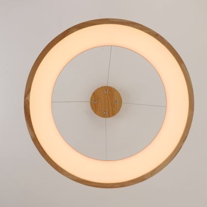 Brilagi - Lustre LED suspenso por cabo FALCON WOOD LED/40W/230V 3000/4000/6000K Ø 60 cm madeira