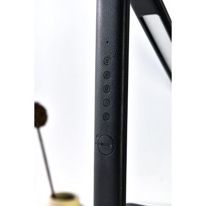 Brilagi - Candeeiro de mesa LED dimerizável com carregamento sem fios QI e USB REGINA LED/8,5W/230V preto