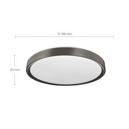 Brilagi - Candeeiro de teto LED dimável FANCIA LED/48W/230V 3000-6500K diâmetro 39 cm antracite + controlo remoto