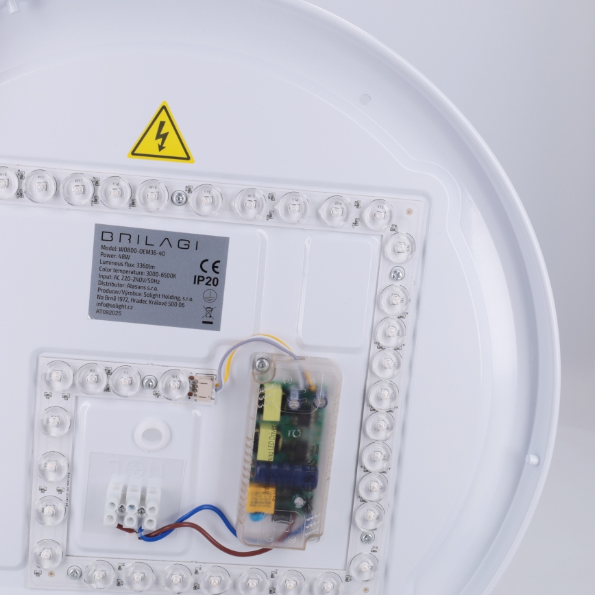 Brilagi - Candeeiro de teto LED dimável FANCIA LED/48W/230V 3000-6500K diâmetro 39 cm antracite + controlo remoto