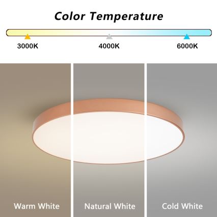BRILAGI - Candeeiro de teto LED regulável POOL SMART LED/100W/230V 3000-6000K Ø 80 cm Wi-Fi Tuya acabamento em cobre + controlo remoto