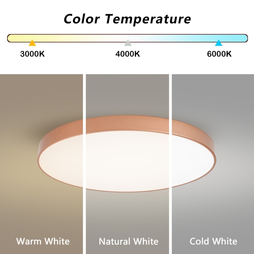 BRILAGI - Candeeiro de teto LED regulável POOL SMART LED/100W/230V 3000-6000K Ø 80 cm Wi-Fi Tuya acabamento em cobre + controlo remoto