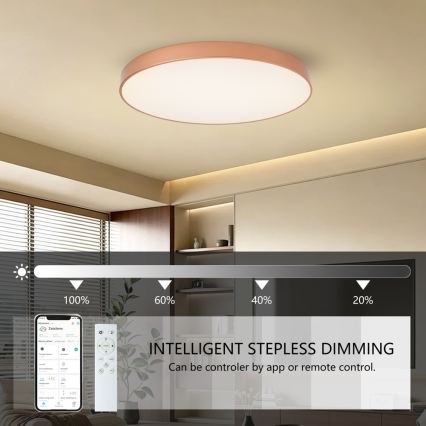 BRILAGI - Candeeiro de teto LED regulável POOL SMART LED/100W/230V 3000-6000K Ø 80 cm Wi-Fi Tuya acabamento em cobre + controlo remoto