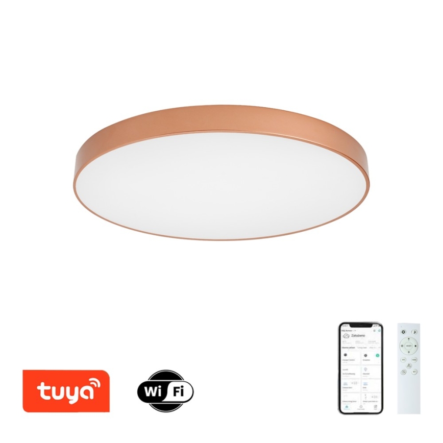 BRILAGI - Candeeiro de teto LED regulável POOL SMART LED/100W/230V 3000-6000K Ø 80 cm Wi-Fi Tuya acabamento em cobre + controlo remoto