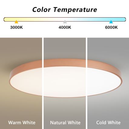 BRILAGI - Luminária de teto LED dimerizável POOL SMART LED/180W/230V 3000-6000K 120 cm bronze Wi-Fi Tuya + controlo remoto