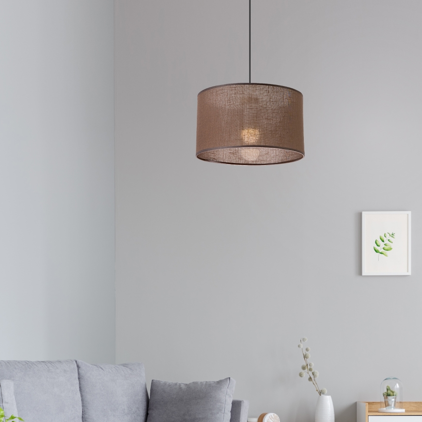 Brilagi - LED Candeeiro suspenso ANTHONY 1xE27/60W/230V carvalho/castanho