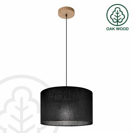 Brilagi - LED Candeeiro suspenso ANTHONY 1xE27/60W/230V carvalho/preto